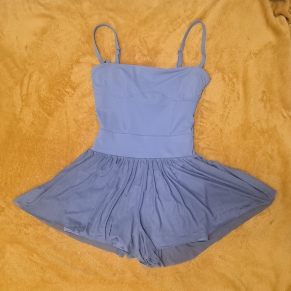 Blogilates Women's Pirouette Steel Blue Romper - Picture 4 of 6